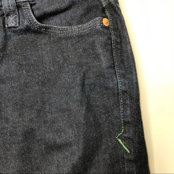 Armani Exchange Dark Wash The Skinny Boot Jeans 2 Short - Picture 3 of 10